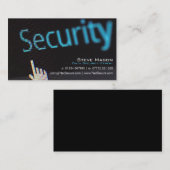 Carte de visite de sécurité des données noires (Devant / Derrière)