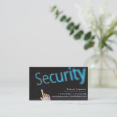 Carte de visite de sécurité des données noires (Debout devant)