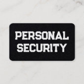 Carte de visite de sécurité personnel (Devant)