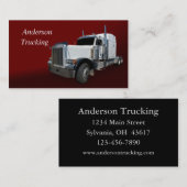 Carte de visite de semi-camion blanc (Devant / Derrière)