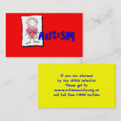 Carte de visite de sensibilisation sur l'autisme (Devant / Derrière)