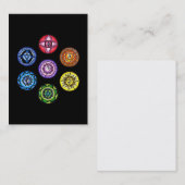 Carte de visite de sept Chakras (Devant / Derrière)