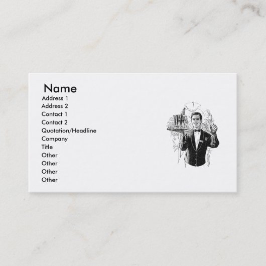 Carte de visite de serveur (Devant)