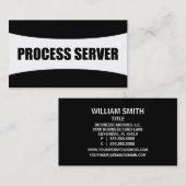 Carte de visite de serveur de processus (Devant / Derrière)