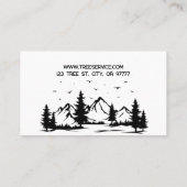 Carte de visite de service Arborescence Lumberjack (Dos)