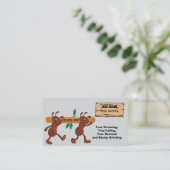 Carte de visite de service Arborescence Lumberjack (Debout devant)