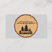 Carte de visite de service Arborescence Lumberjack (Dos)