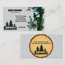 Carte de visite de service Arborescence Lumberjack