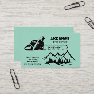 Carte de visite de service Arborescence Lumberjack
