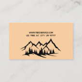 Carte de visite de service Arborescence Lumberjack (Dos)