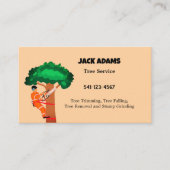 Carte de visite de service Arborescence Lumberjack (Devant)