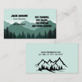 Carte de visite de service Arborescence Lumberjack (Devant / Derrière)