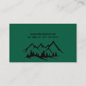 Carte de visite de service Arborescence Lumberjack (Dos)