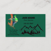 Carte de visite de service Arborescence Lumberjack (Devant)
