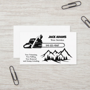 Carte de visite de service Arborescence Lumberjack