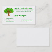 Carte de visite de service d'arborescence (Devant / Derrière)