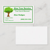 Carte de visite de service d'arborescence (Devant / Derrière)