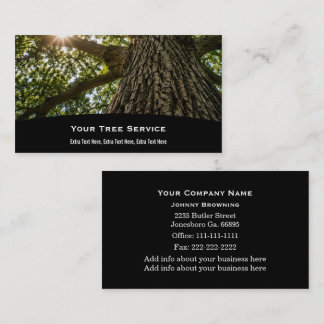 Carte de visite de service d'arbre