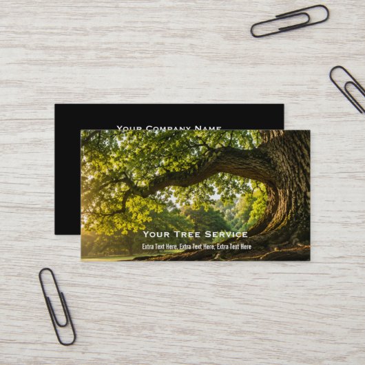 Carte de visite de service d'arbre (Devant/Arrière en situation)