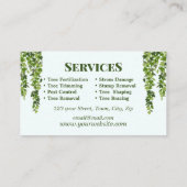 Carte de visite de service d'arbre paysager profes (Dos)