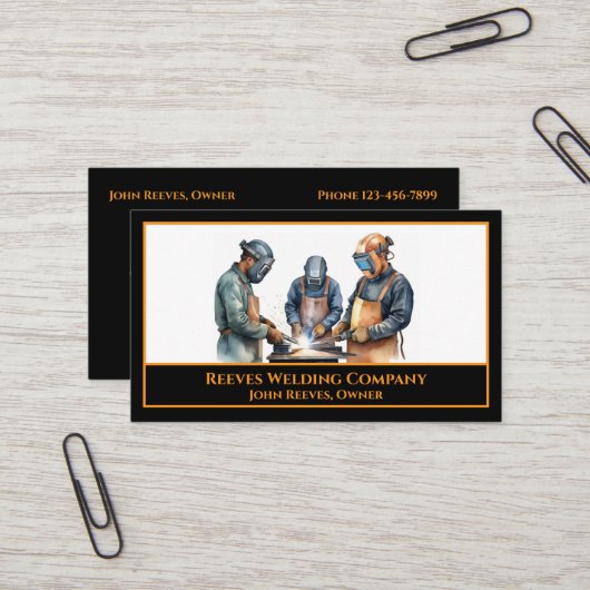 Carte de visite de service de contracteur de fabri (Devant/Arrière en situation)