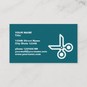 Carte de visite de service de couture avec logo de (Dos)