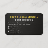 Carte de visite de service de déneigement (Devant)
