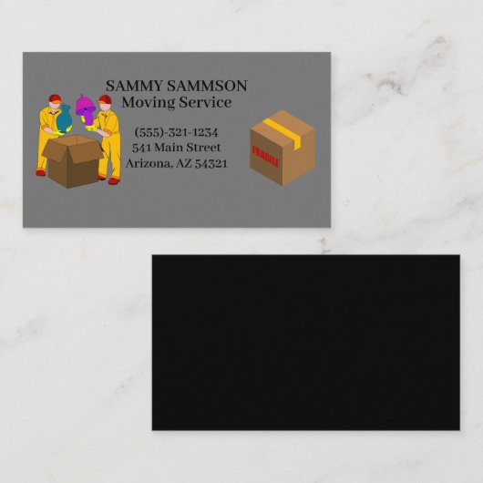 Carte de visite de service de déplacement (Devant / Derrière)