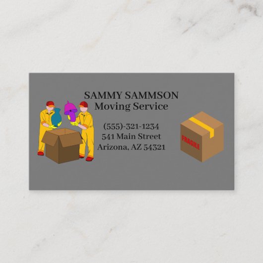 Carte de visite de service de déplacement (Devant)