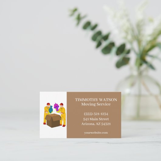 Carte de visite de service de déplacement (Debout devant)