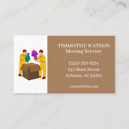Carte de visite de service de déplacement (Devant)
