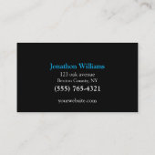 Carte de visite de service de distributeur automat (Dos)