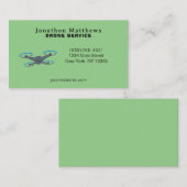 Carte de visite de service de drone aérien profess (Devant / Derrière)