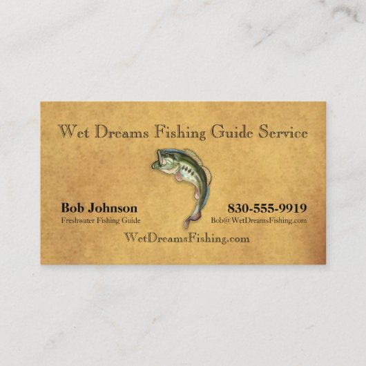 Carte de visite de service de guide de pêche (Devant)