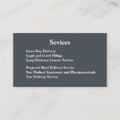 Carte de visite de service de livraison (Dos)