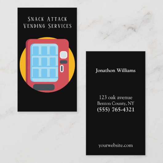 Carte de visite de service de machine de vente pro (Devant / Derrière)