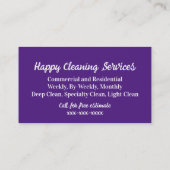 Carte de visite de service de nettoyage (Dos)