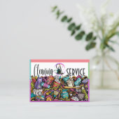 Carte de visite de service de nettoyage (Debout devant)