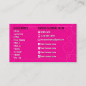 Carte de visite de service de nettoyage (Dos)