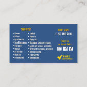 Carte de visite de service de nettoyage (Dos)
