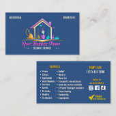 Carte de visite de service de nettoyage (Devant / Derrière)