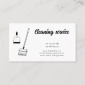 Carte de visite de service de nettoyage (Devant)
