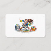 Carte de visite de service de nettoyage avec illus (Dos)