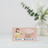 Carte de visite de service de nettoyage Boho (Debout devant)