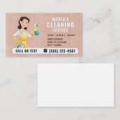 Carte de visite de service de nettoyage Boho (Devant / Derrière)