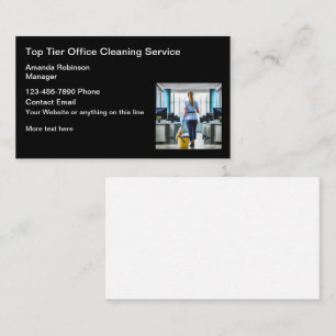 Carte de visite de service de nettoyage de bureau