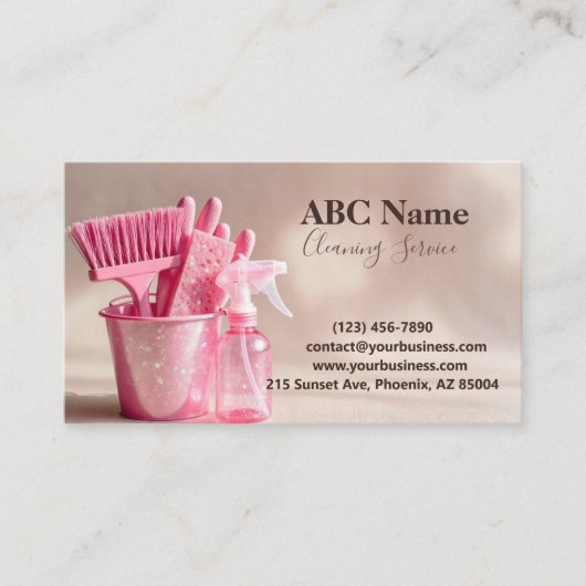 Carte de visite de service de nettoyage de maison (Devant)