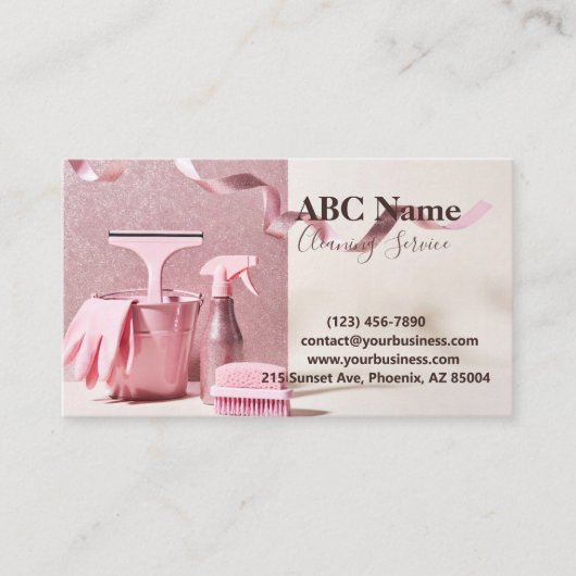 Carte de visite de service de nettoyage de maison (Devant)