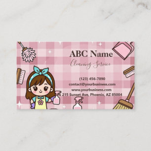 Carte de visite de service de nettoyage de maison