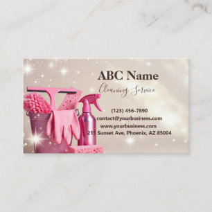 Carte de visite de service de nettoyage de maison